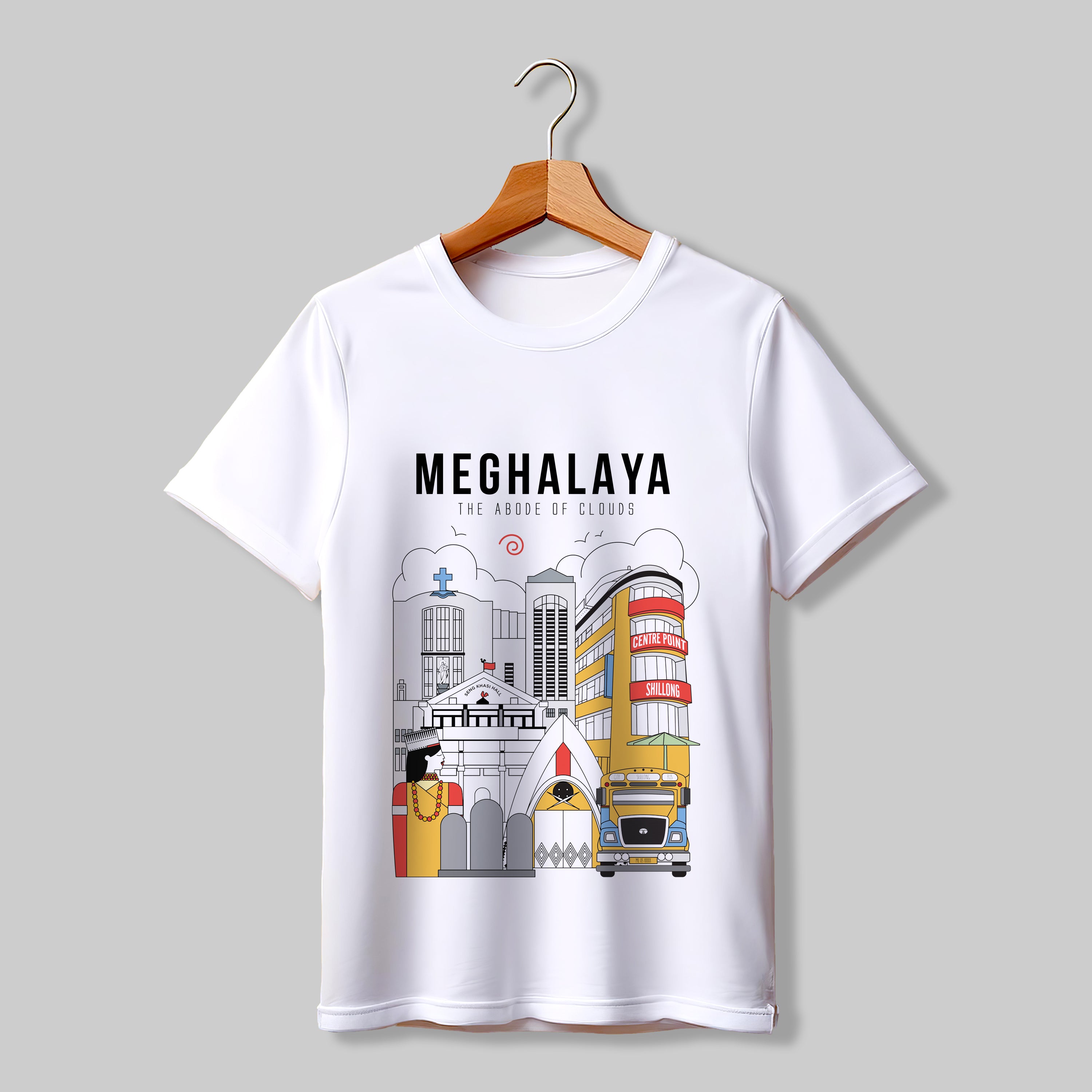 Meghalaya Illustrated T-shirt